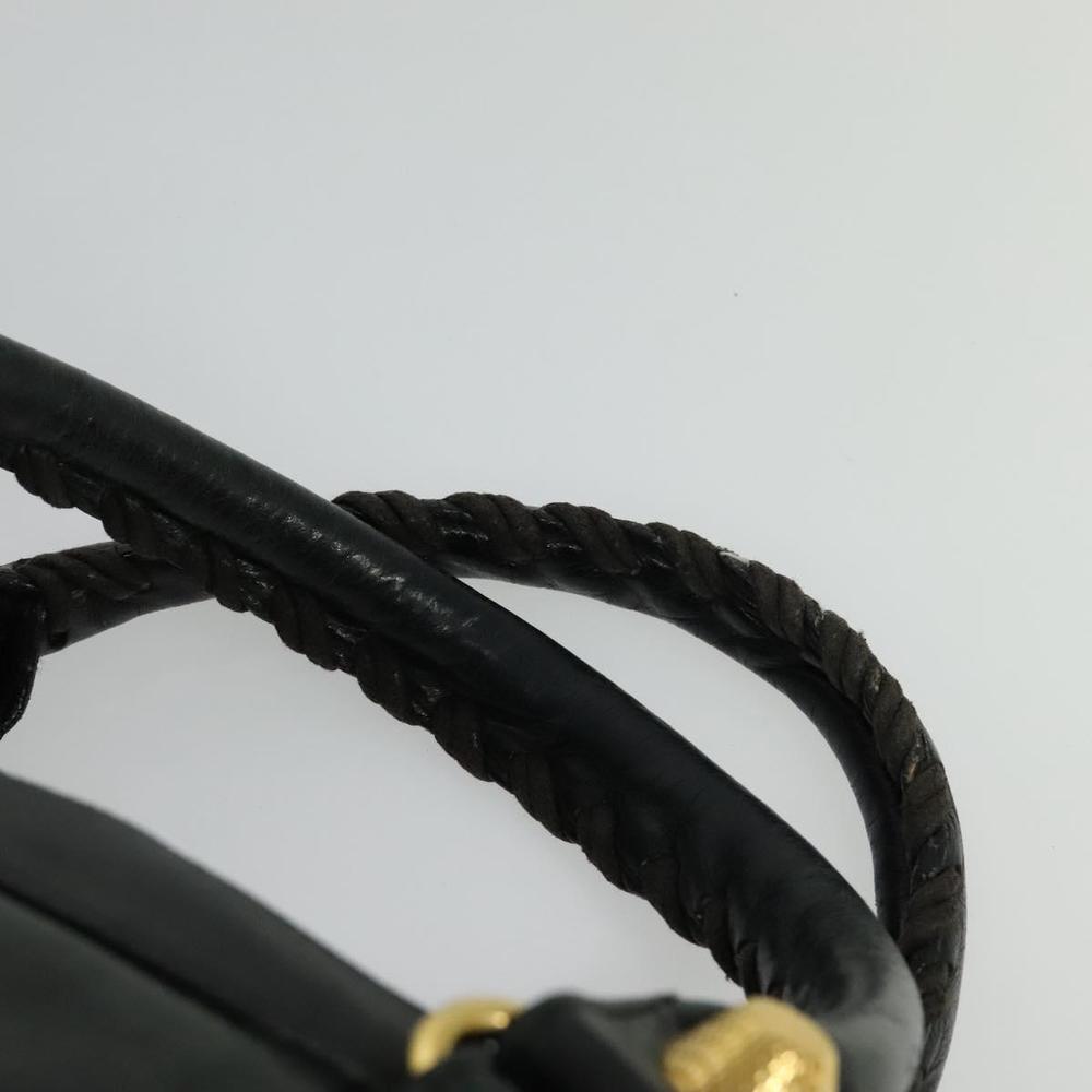 BALENCIAGA The Giant Brief Hand Bag Leather Black Gold Auth 131798 - Picture 8 of 16